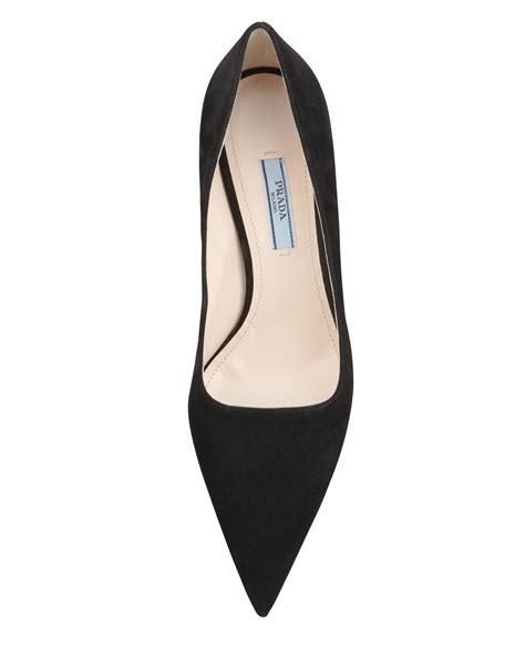 prada low heel suede pumps|prada suede pointy toe pump.